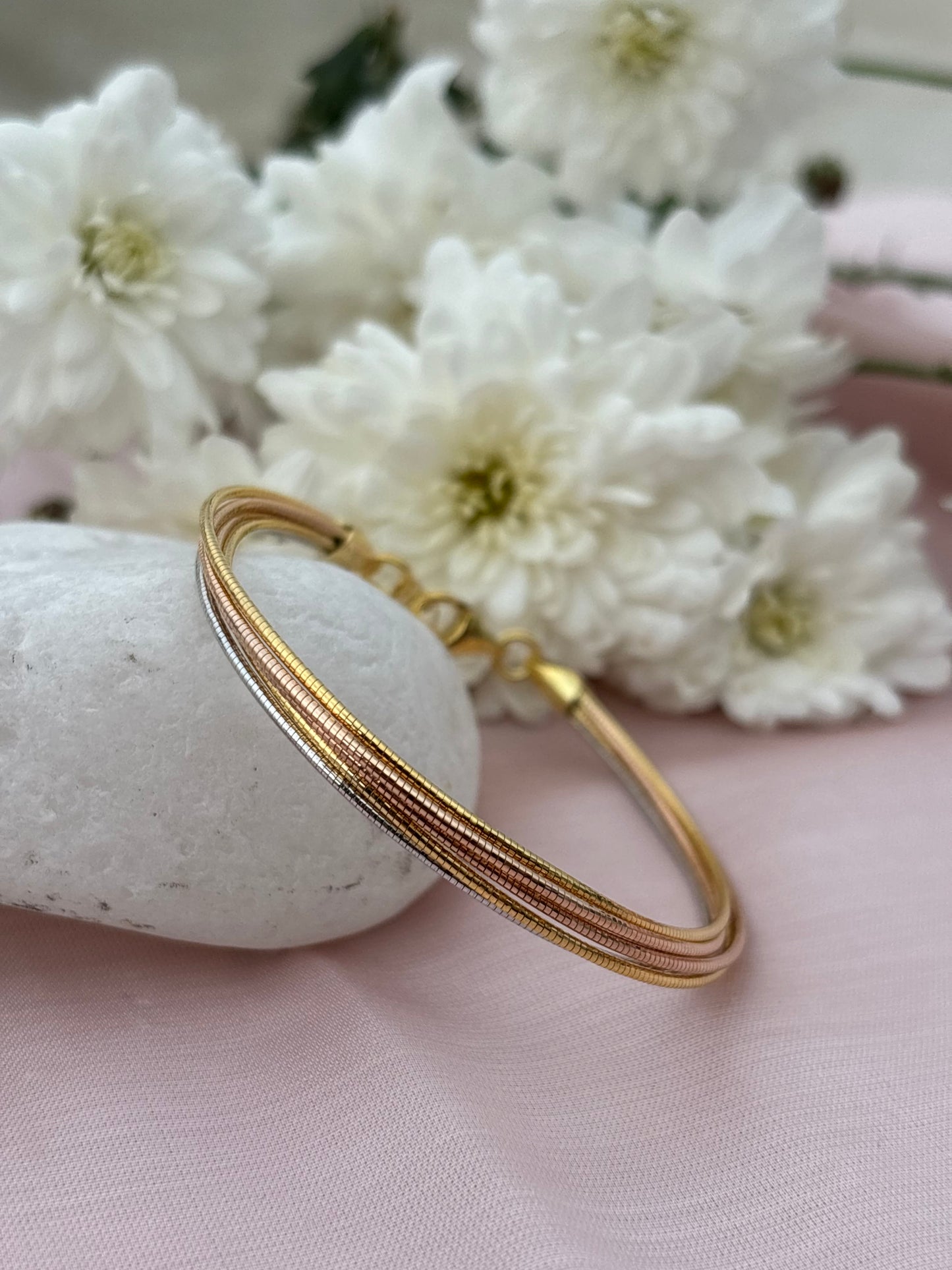 Triple Strand Cuff Bracelet