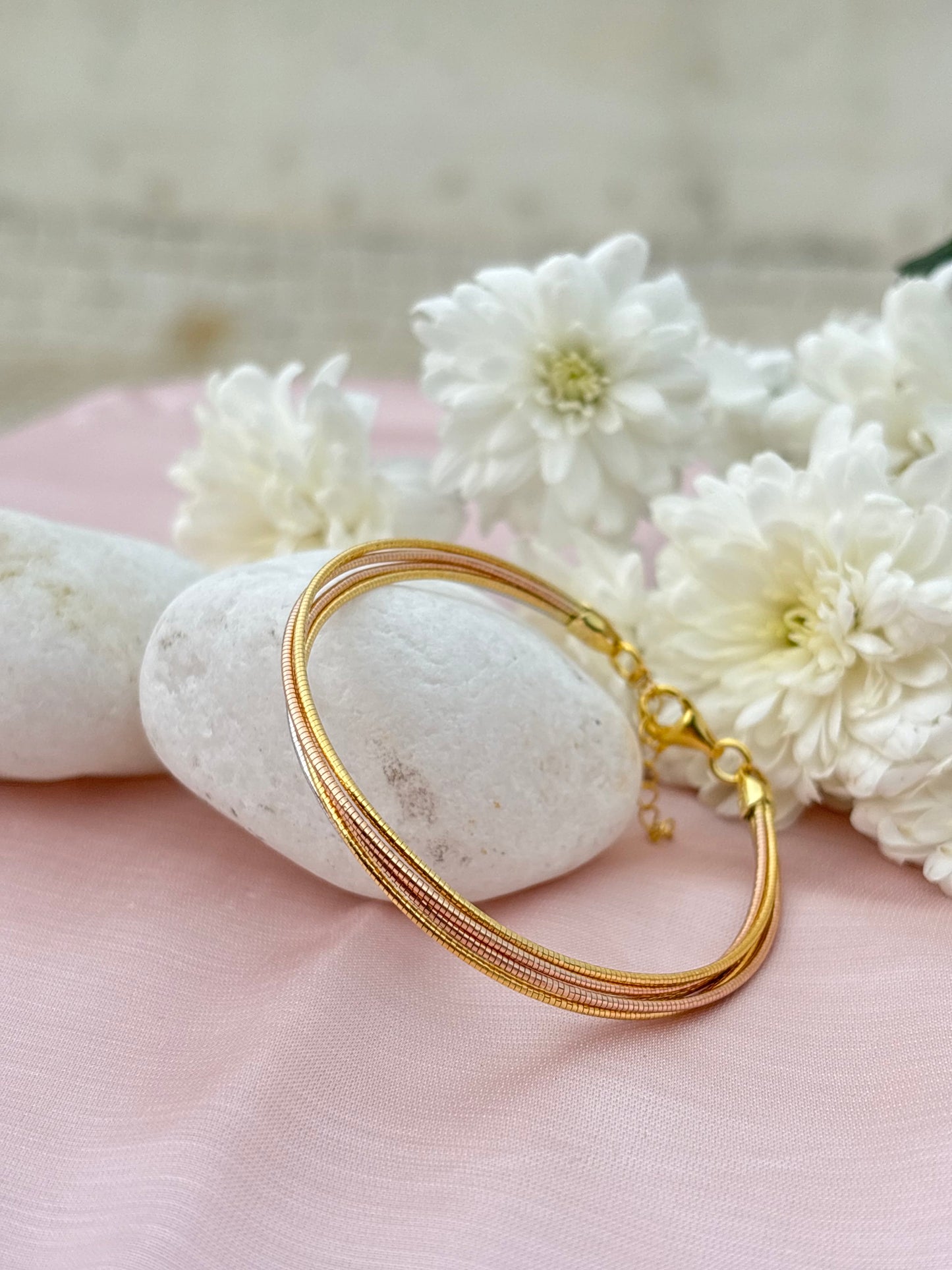 Triple Strand Cuff Bracelet
