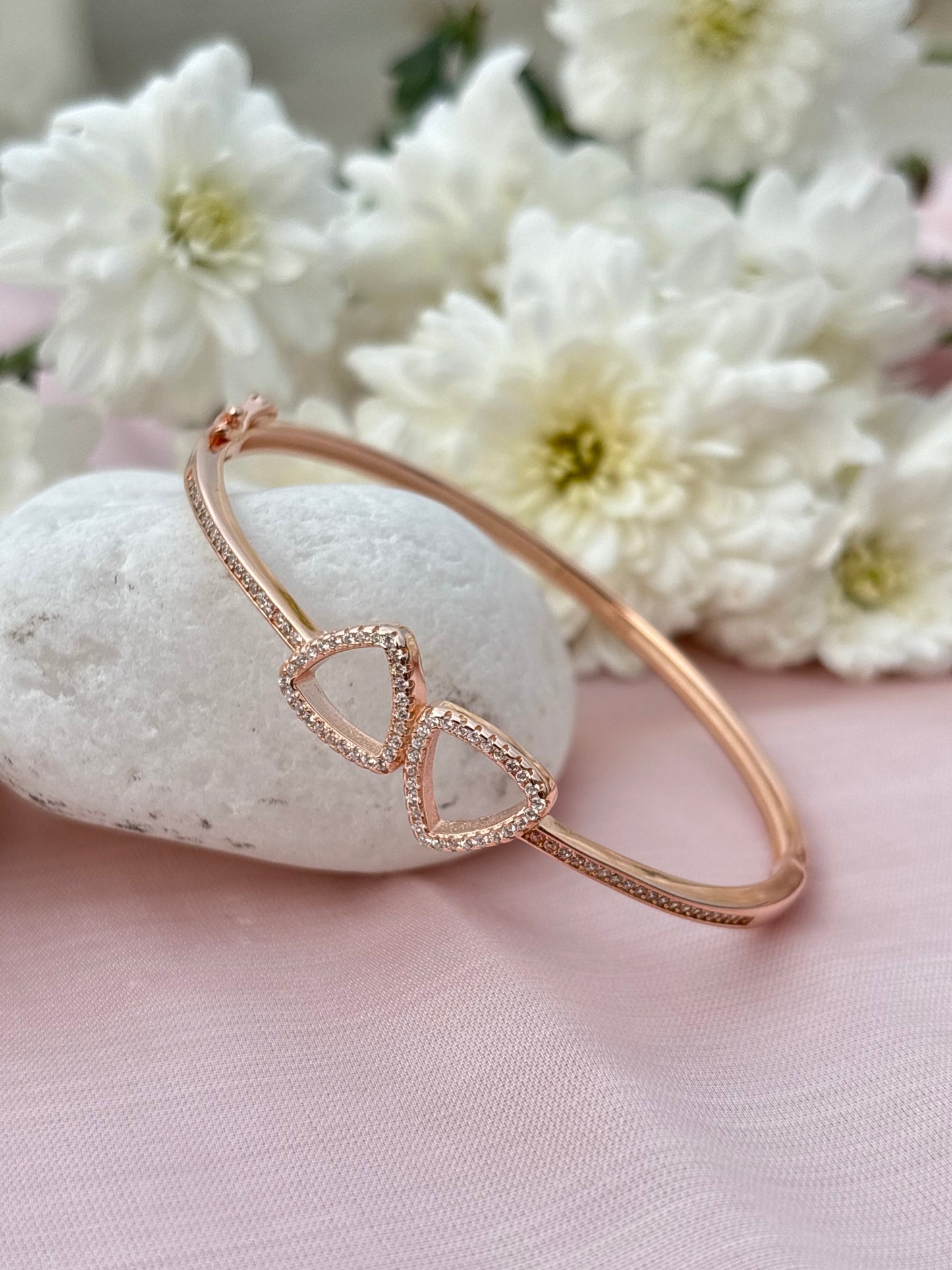 Rose Gold Crystal Bangle