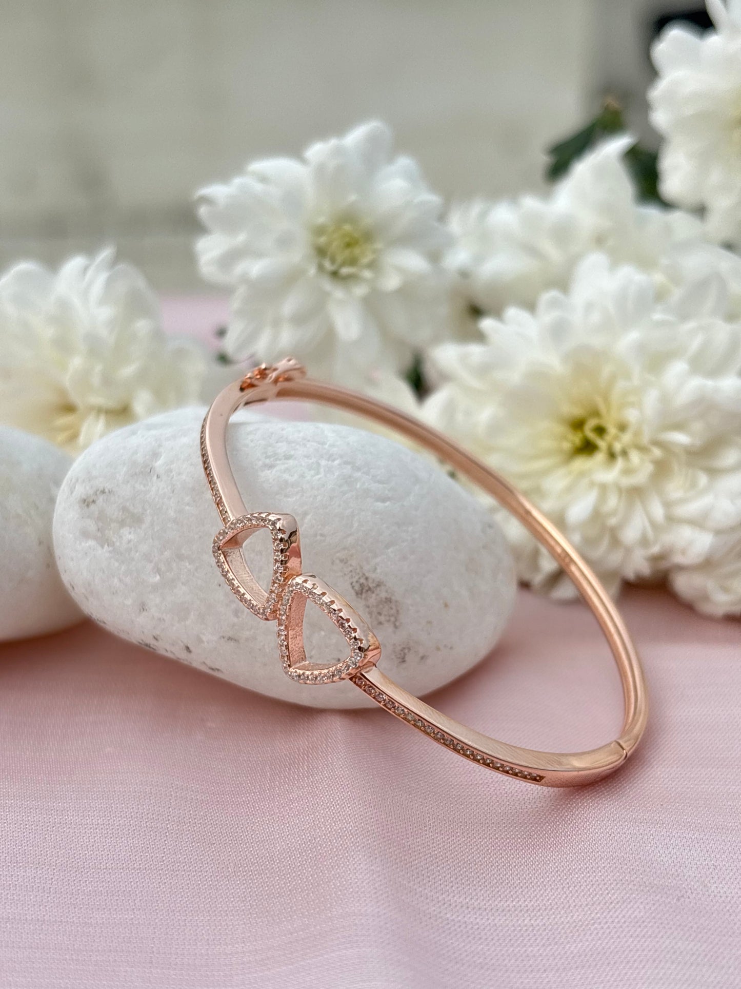 Rose Gold Crystal Bangle