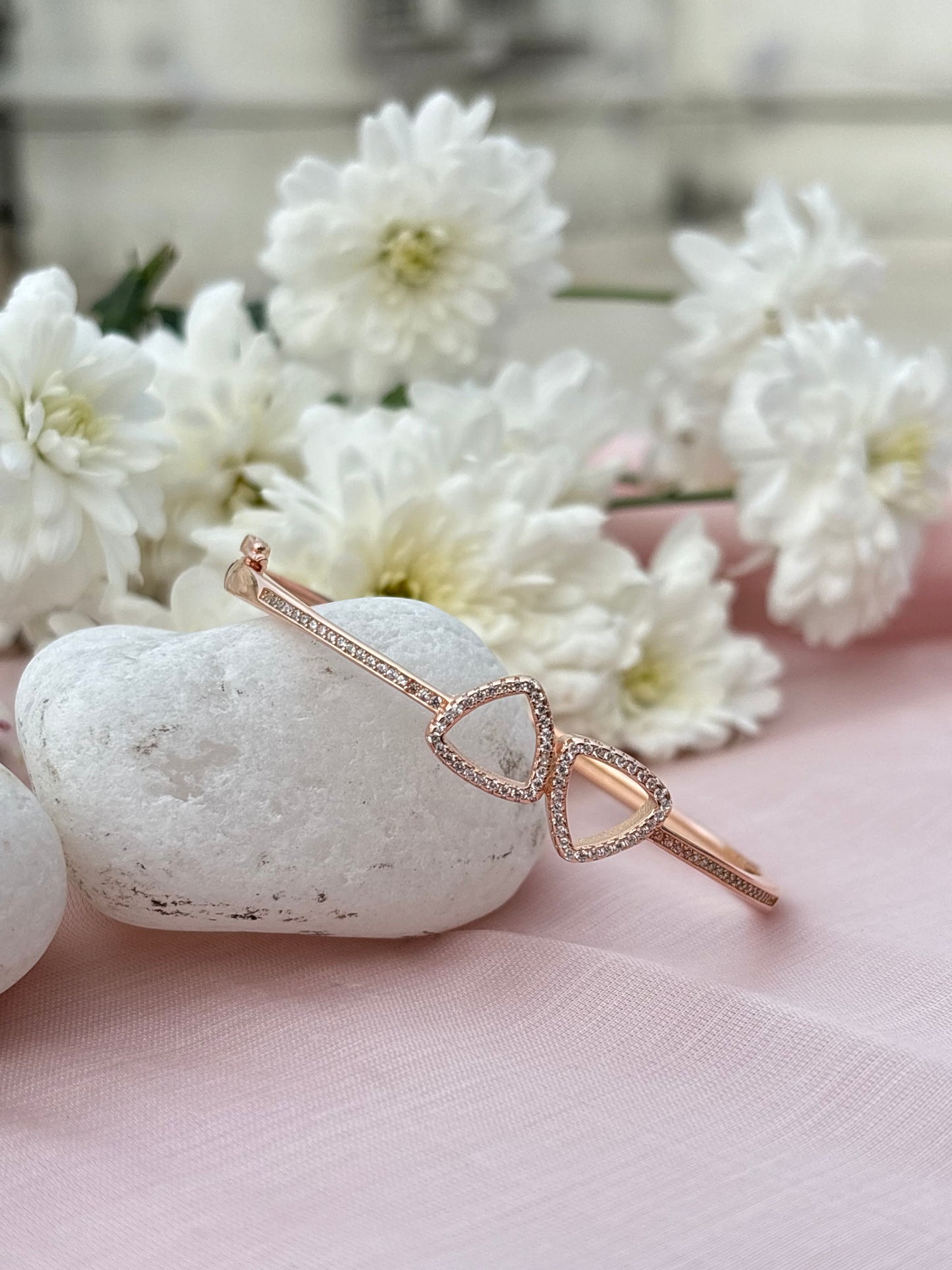 Rose Gold Crystal Bangle