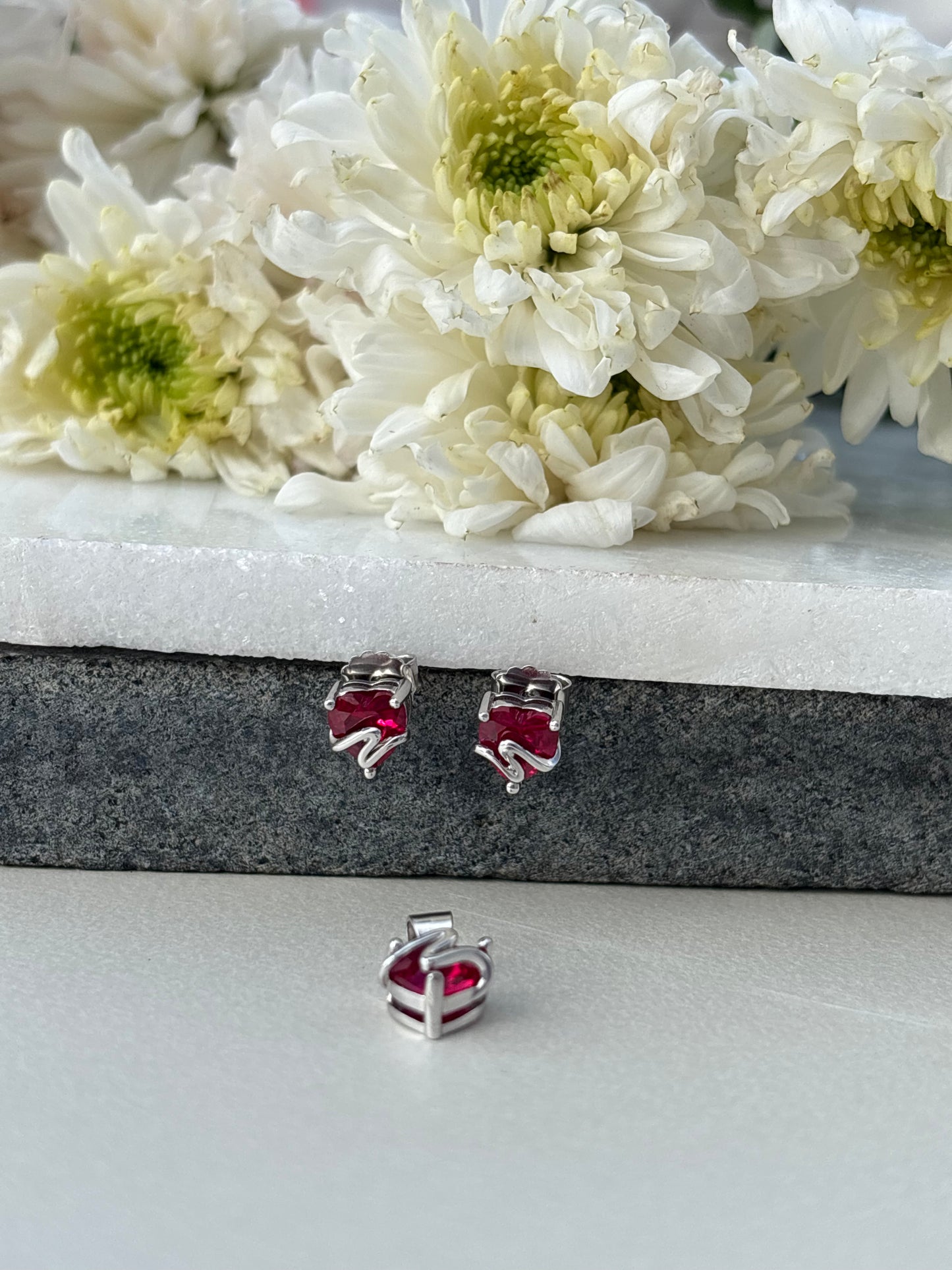 Silver Geometric Studs