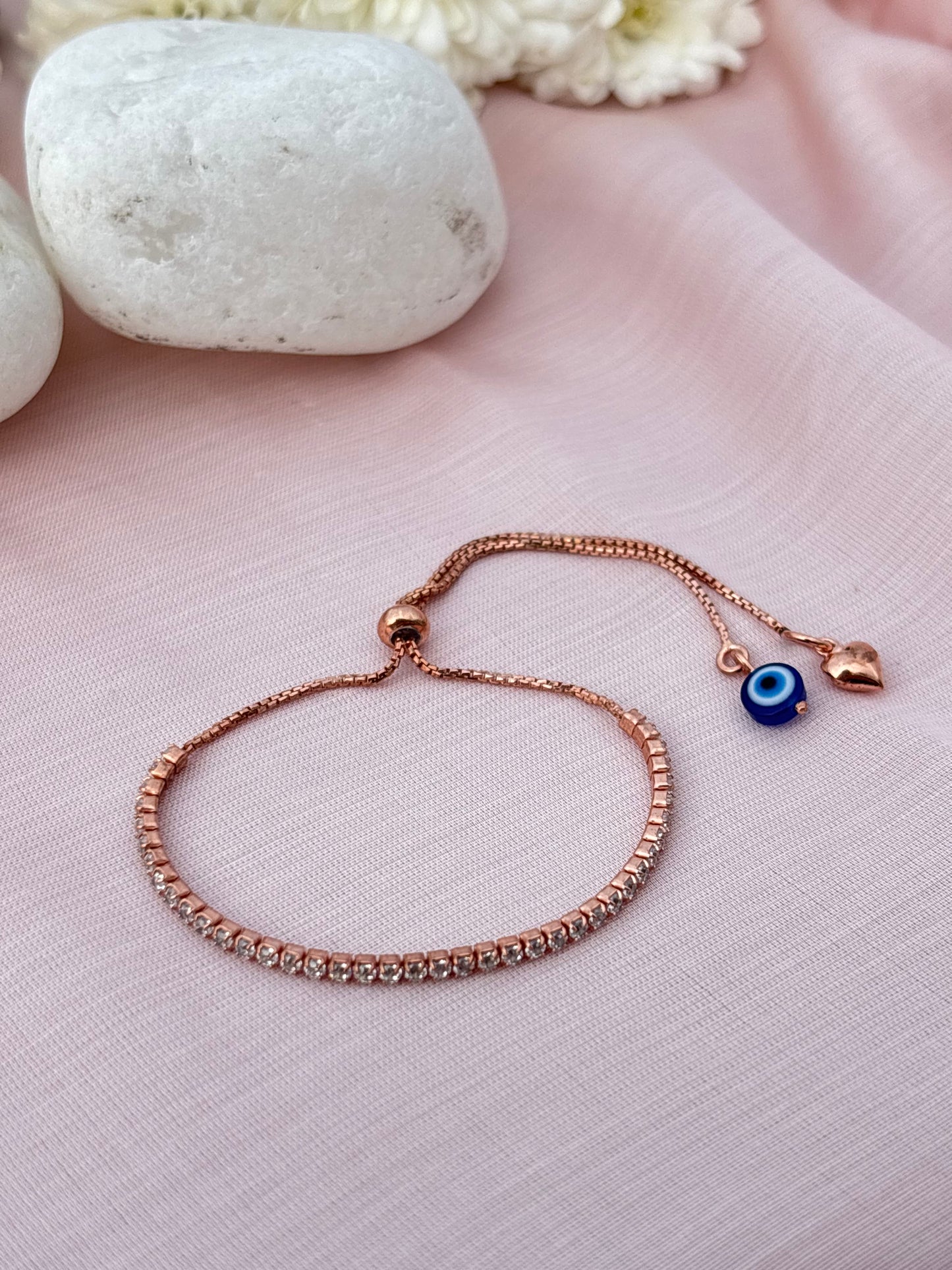 Evil Eye Adjustable Tennis Bracelet