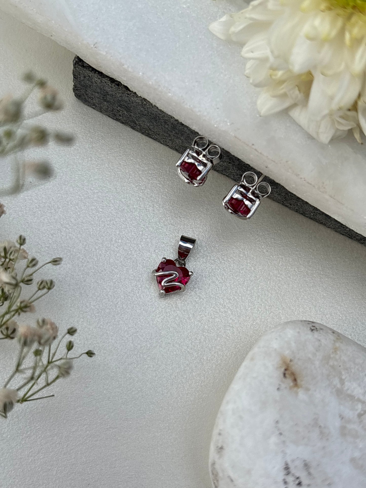 Silver Geometric Studs