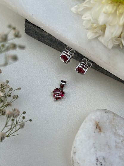 Silver Geometric Studs