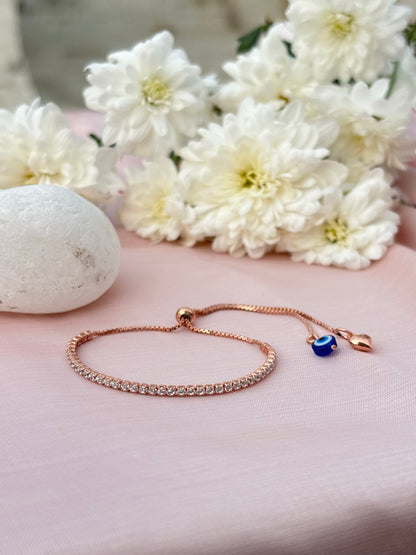 Evil Eye Adjustable Tennis Bracelet