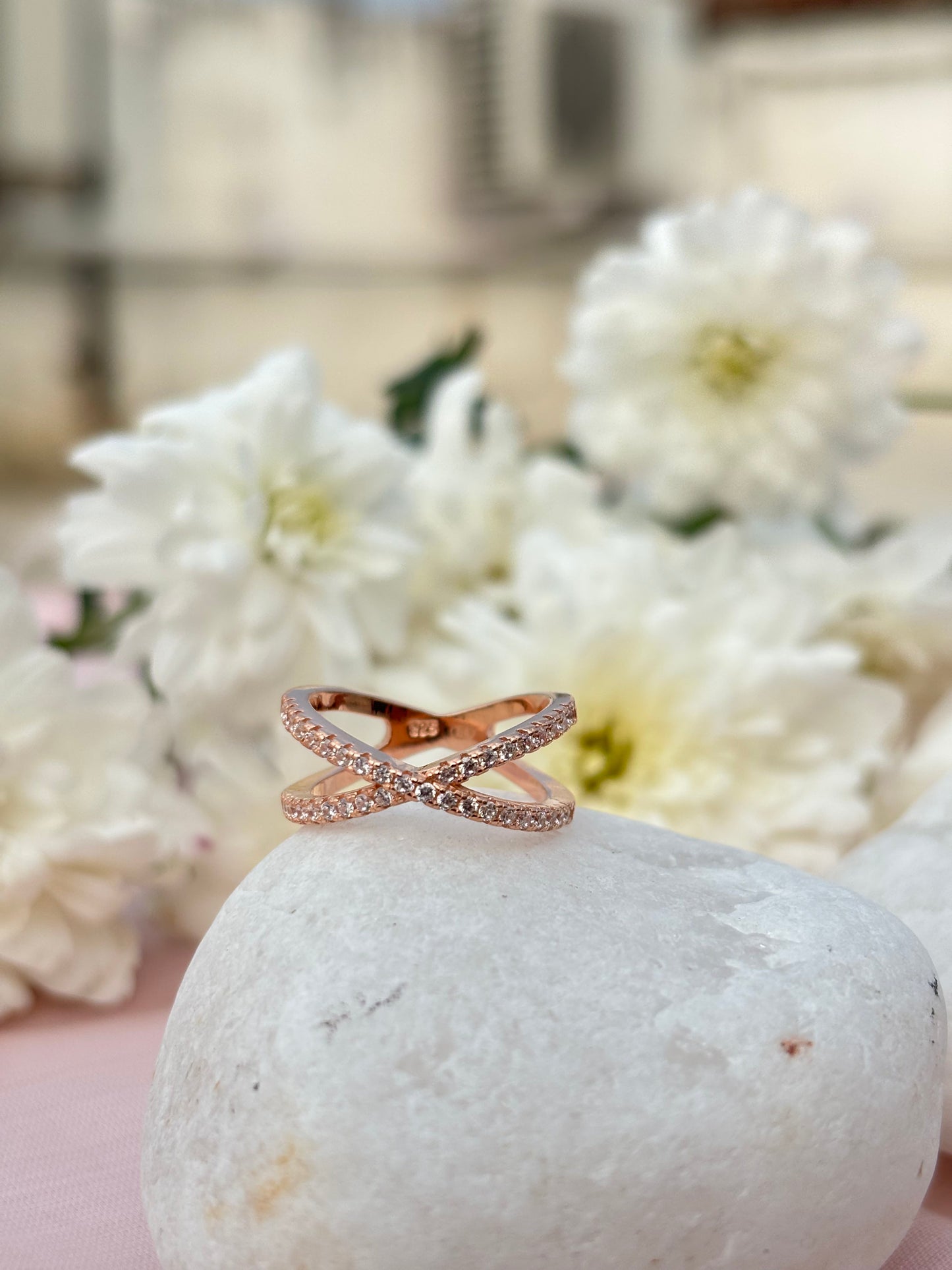 Criss-Cross Rose Gold Ring