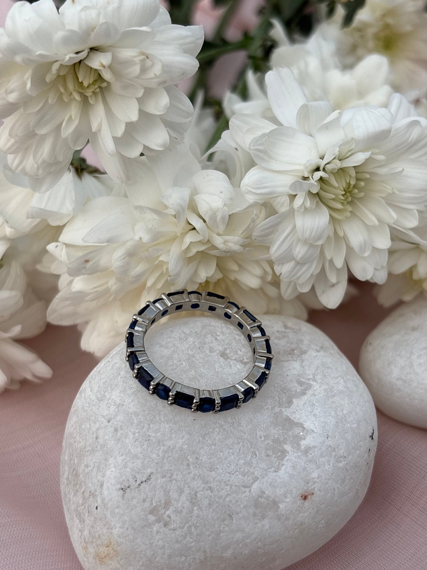 Royal Blue Halo Ring