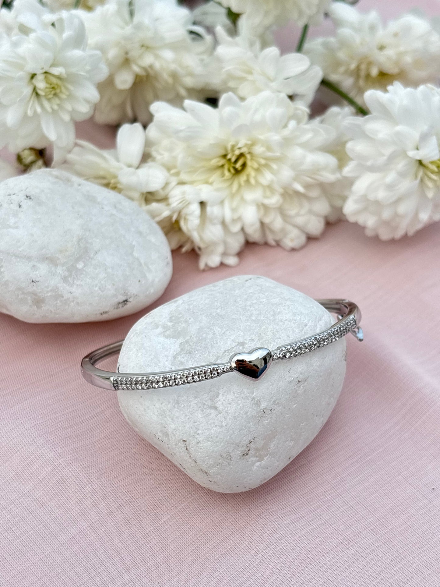 Silver Heartline Bracelet