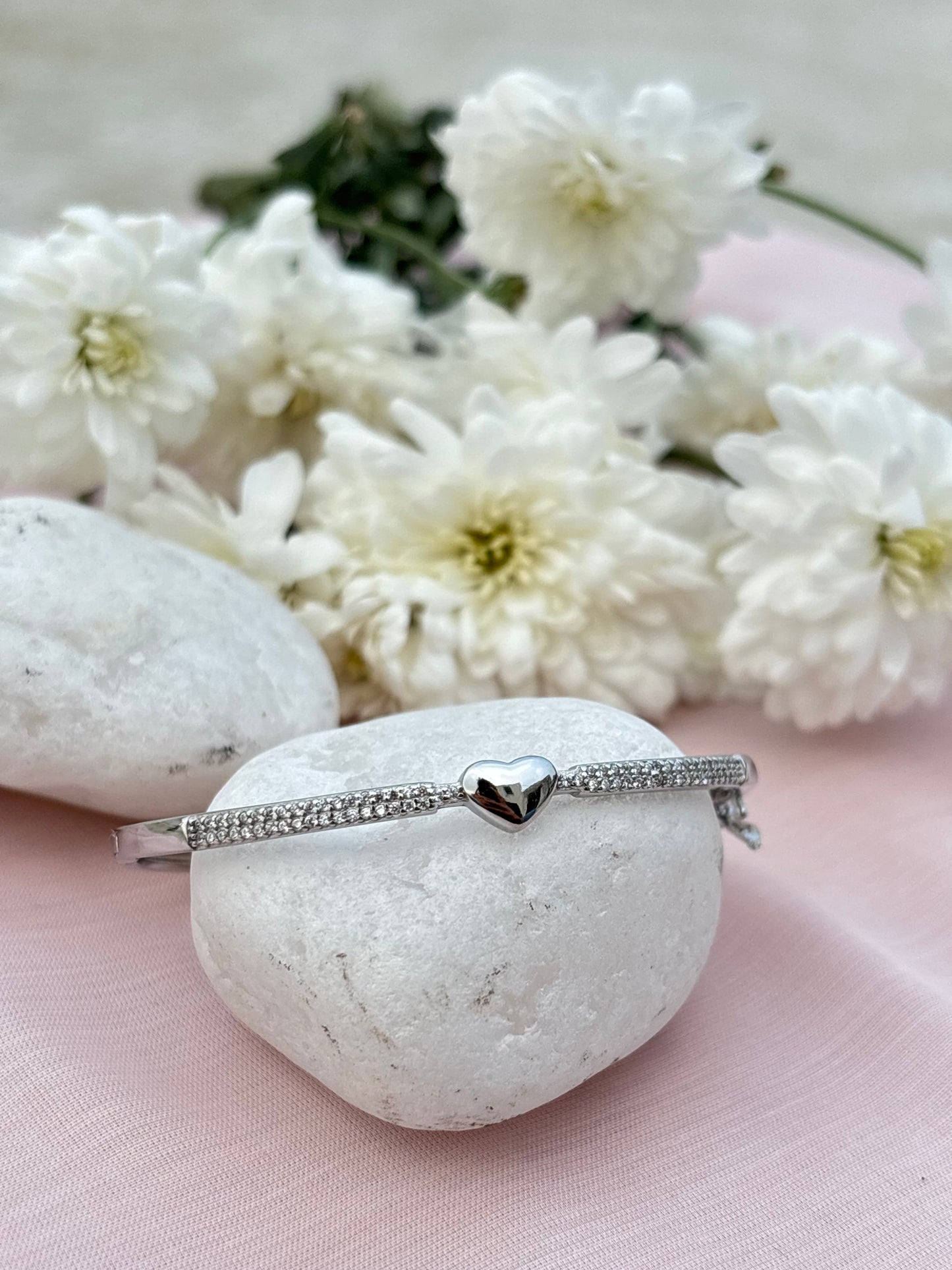 Silver Heartline Bracelet