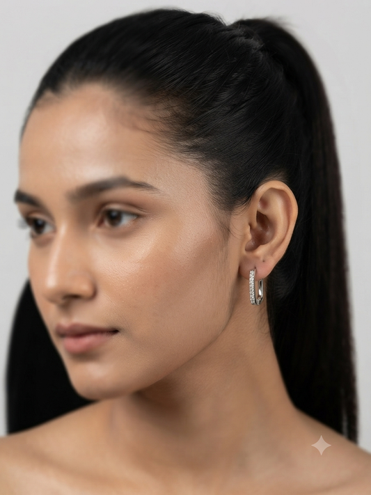 Sculpted Edge Hoops