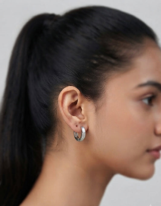 Pavé Edge Hoops
