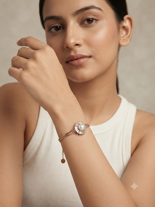 Celeste Pearl Bloom Bracelet
