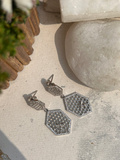 Hexagon Earrings
