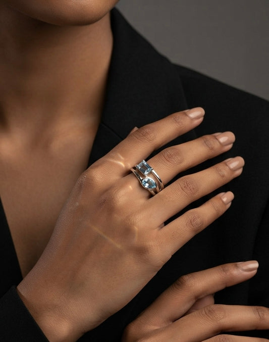 Celeste Duo Gemstone Ring