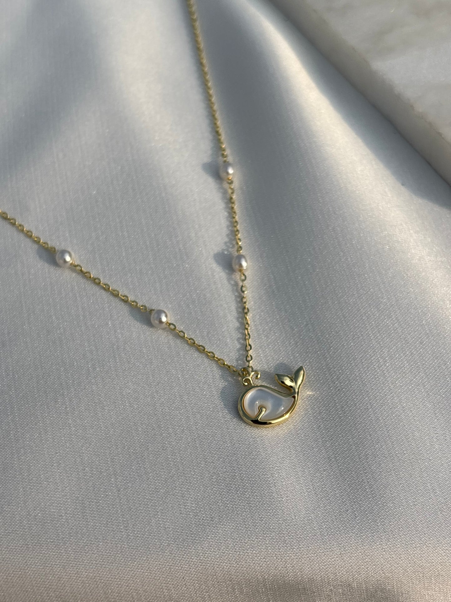 Dolphin Pearl Necklace