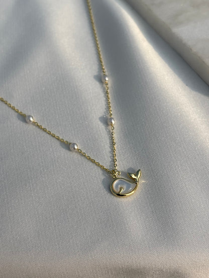 Dolphin Pearl Necklace