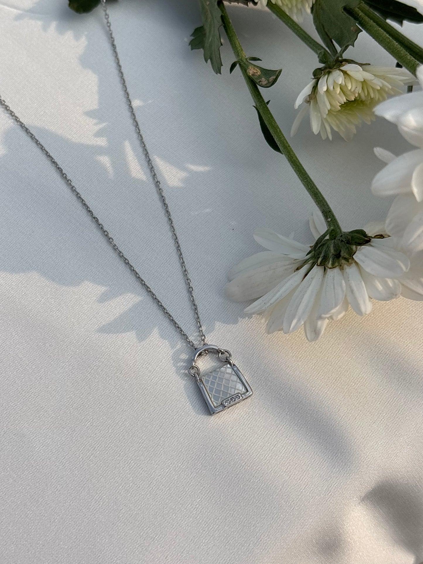 Silver Mini Bag Pendant