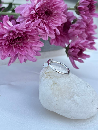 Silver Heart Accent Ring