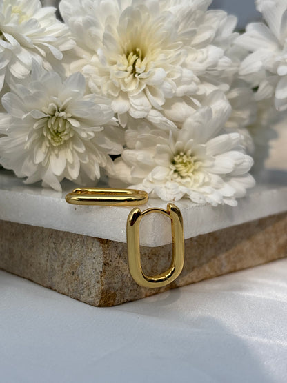 Gold Link Hoops
