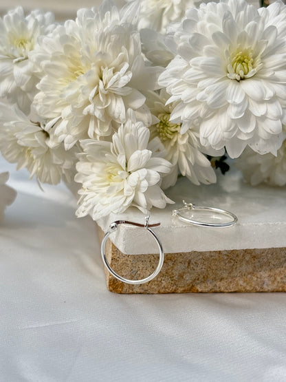 Small Classic Silver Hoops