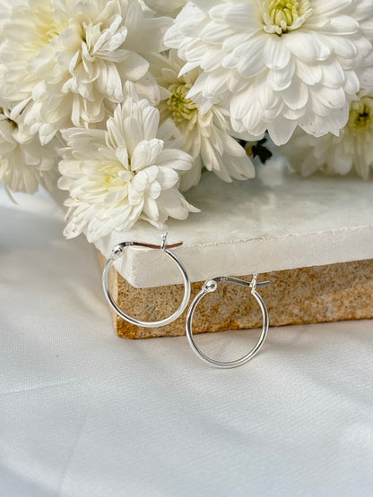 Small Classic Silver Hoops