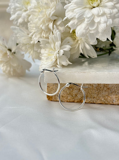 Small Classic Silver Hoops