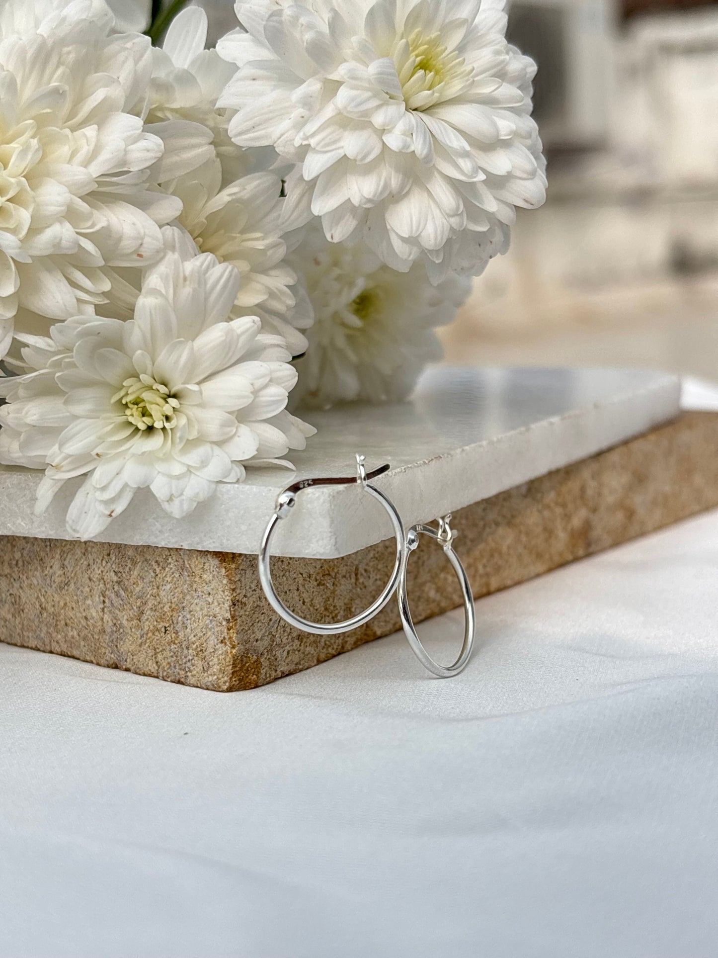 Small Classic Silver Hoops