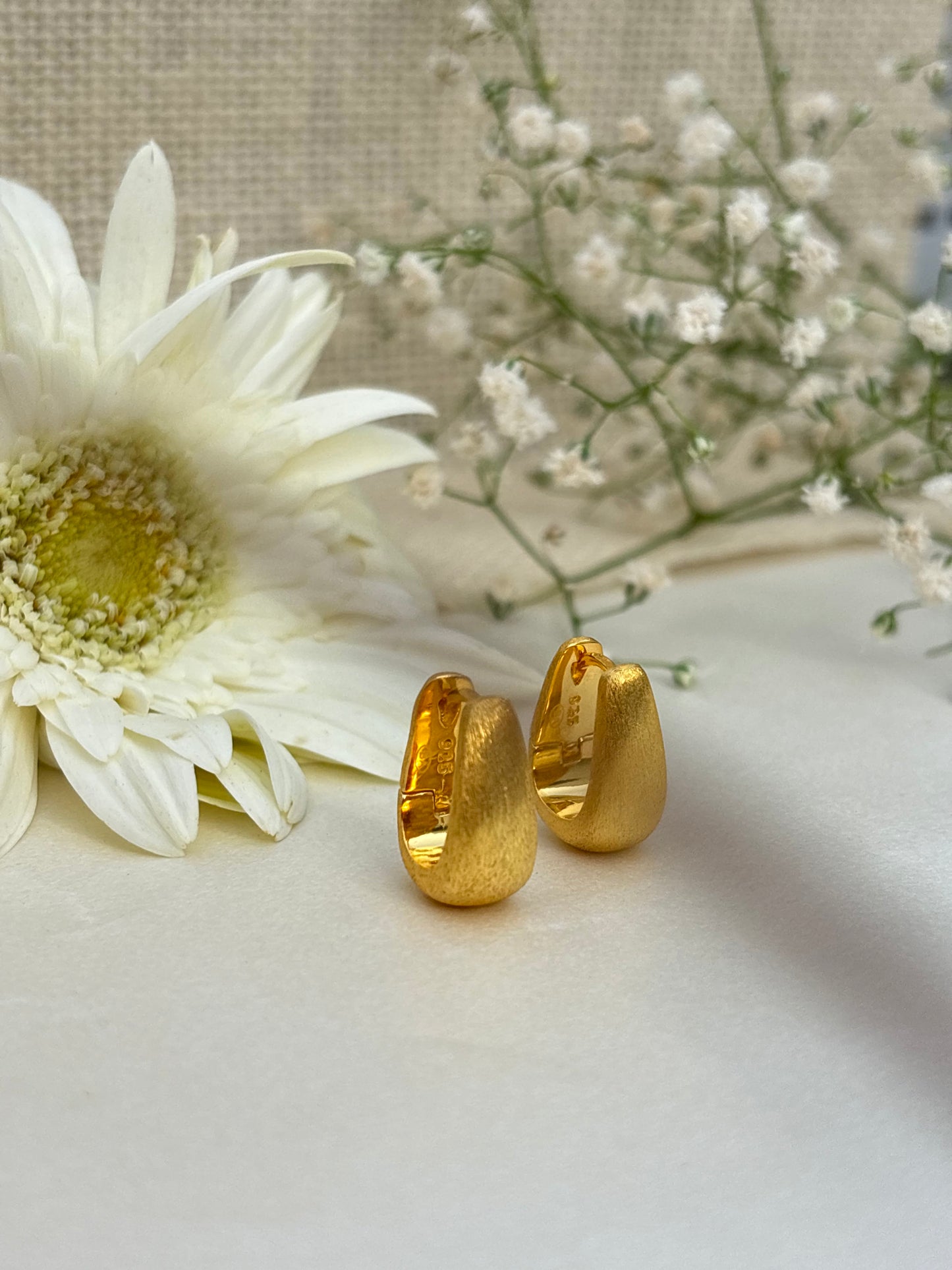 Soft Curve Gold Studs