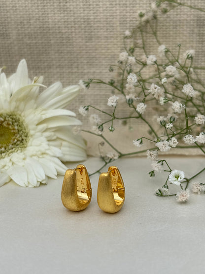 Soft Curve Gold Studs