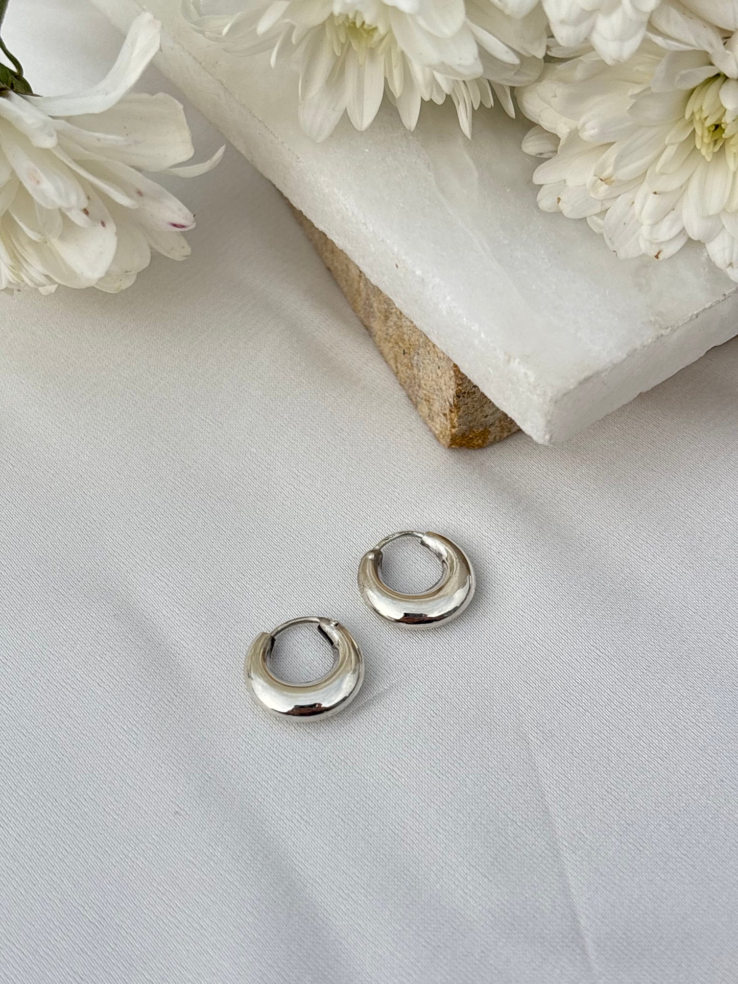 Mini Silver Hoops