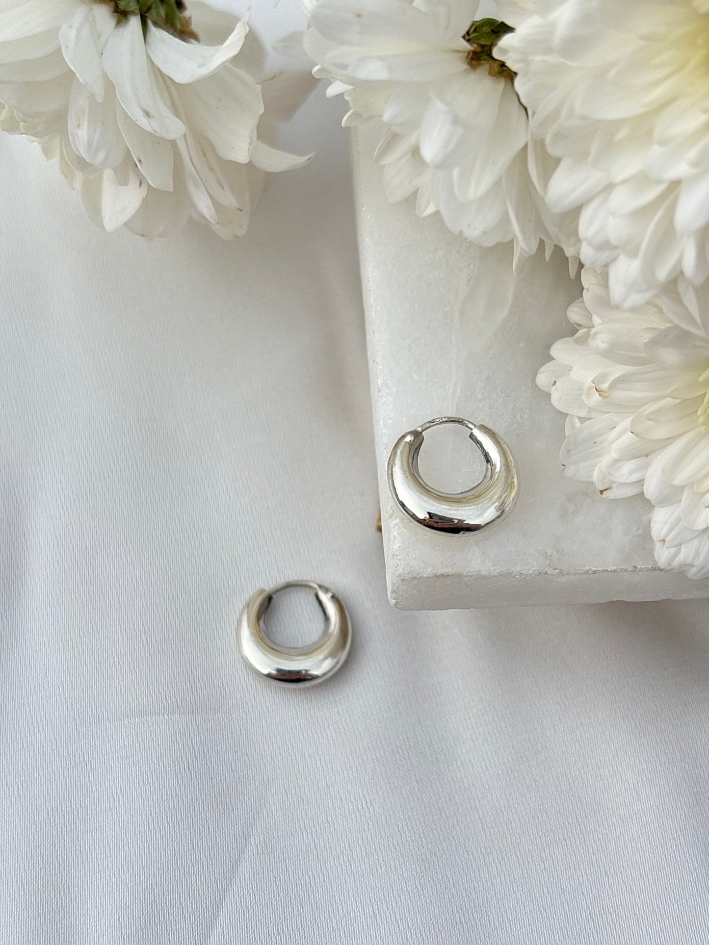 Mini Silver Hoops