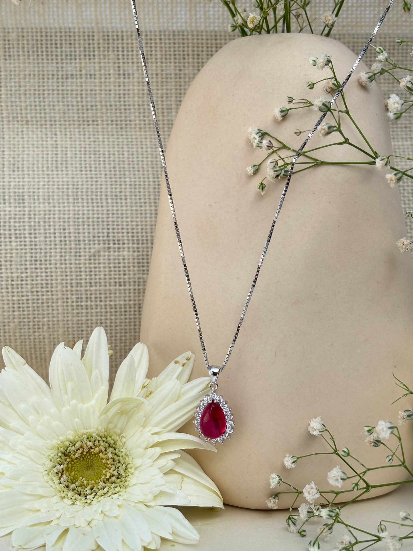Mini Red Stone Pendant
