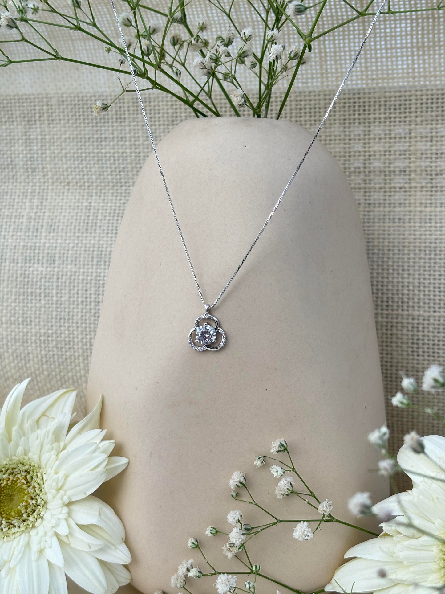 Floral Embrace Pendant Necklace