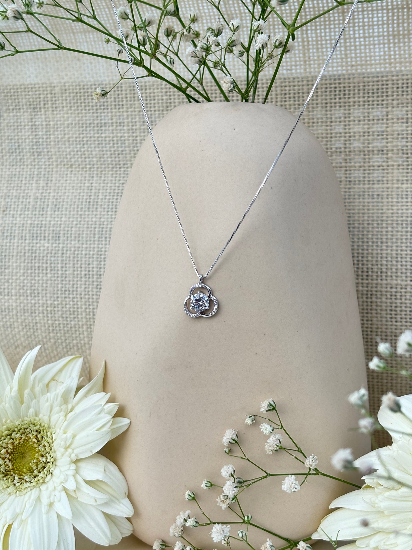 Floral Embrace Pendant Necklace