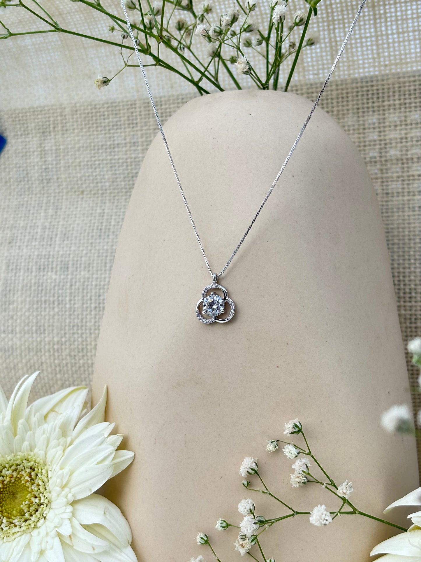 Floral Embrace Pendant Necklace