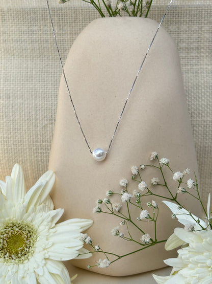 Silver Pearl Whisper Necklace