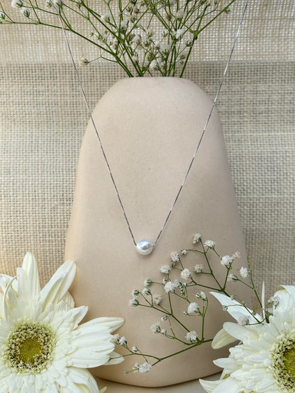 Silver Pearl Whisper Necklace