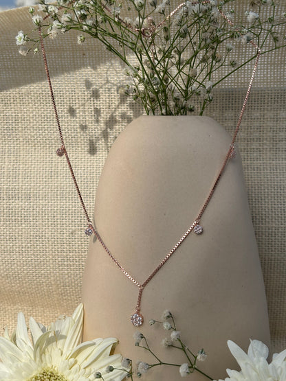 Rose Gold Celeste Drop Necklace