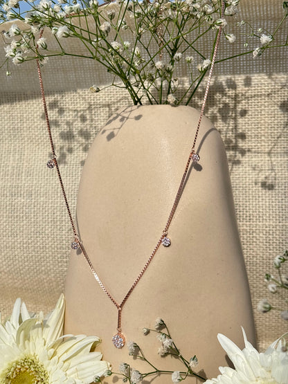 Rose Gold Celeste Drop Necklace