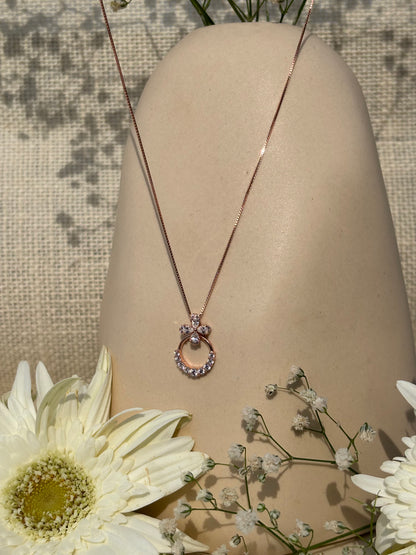 Rose gold Everglow Circle Pendant