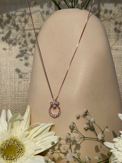 Rose gold Everglow Circle Pendant