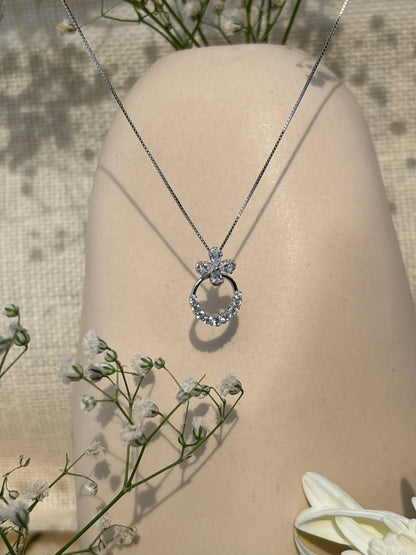 Silver Everglow Circle Pendant