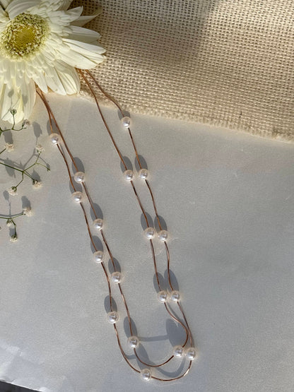 Fluid Pearl layer Chain (Rose gold)