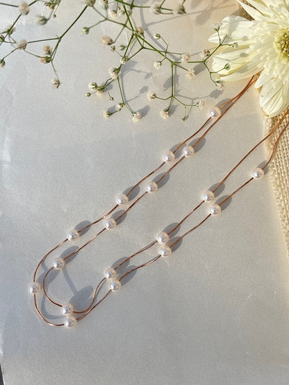 Fluid Pearl layer Chain (Rose gold)