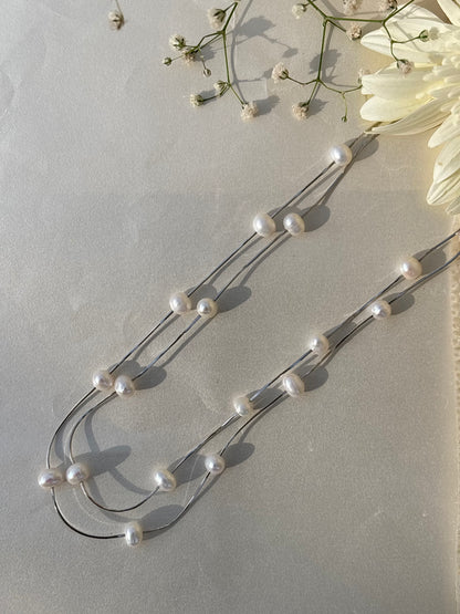 Fluid Pearl layer Chain (Silver)