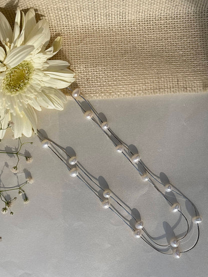 Fluid Pearl layer Chain (Silver)