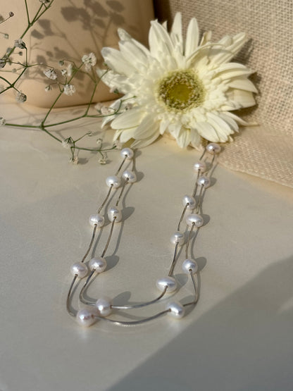 Fluid Pearl layer Chain (Silver)