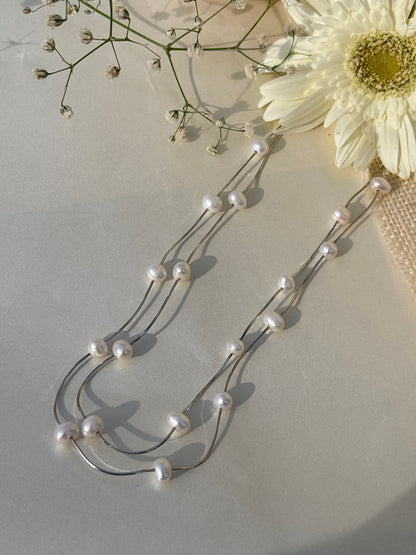 Fluid Pearl layer Chain (Silver)