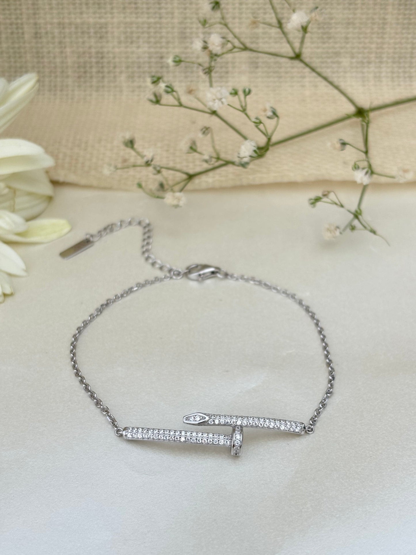 Silver Harmony Bar Bracelet